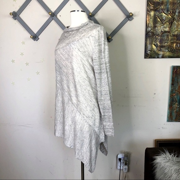 INHABIT asymmetrical grey linen lightweight sweater - Picture 10 of 13
